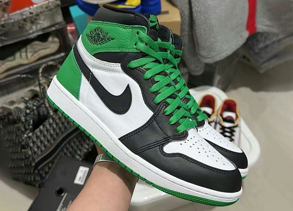[FULL SIZES] Nike Air Jordan 1 High Black & Lucky Green, Men's