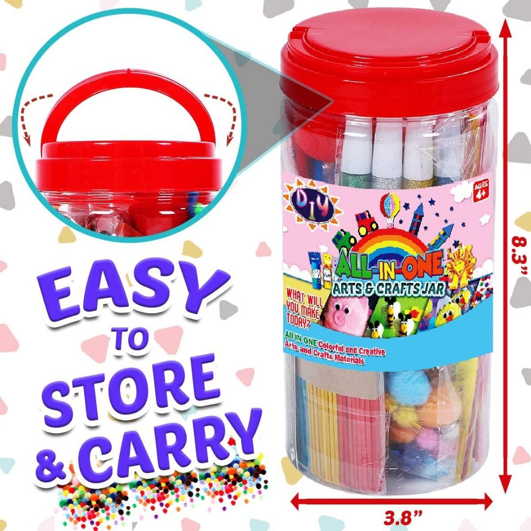 FunzBo Arts and Crafts Supplies for Kids Craft Art Supply Kit for
