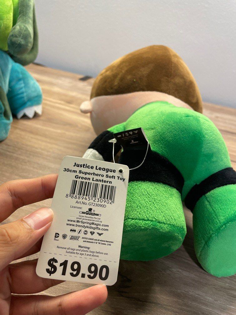 Green Lantern Plush Toy (official Justice League DC), Hobbies & Toys
