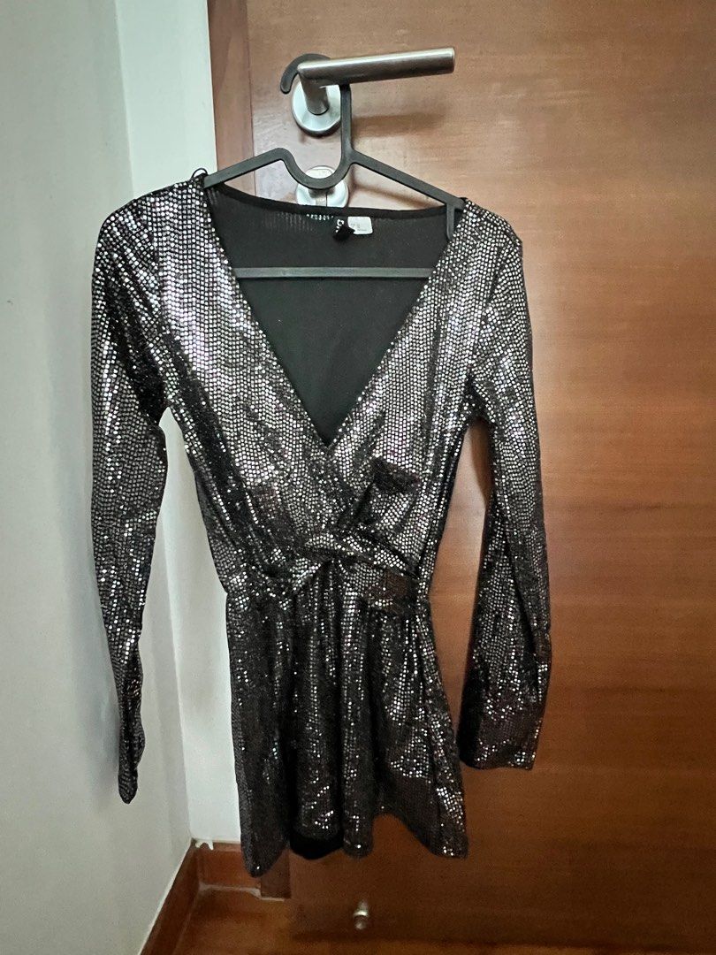 H M sequin jumpsuit Women s Fashion Dresses Sets Jumpsuits on