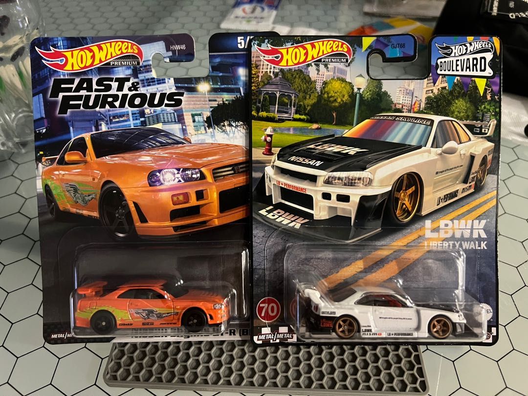 Hotwheels premium R34, Hobbies & Toys, Toys & Games on Carousell