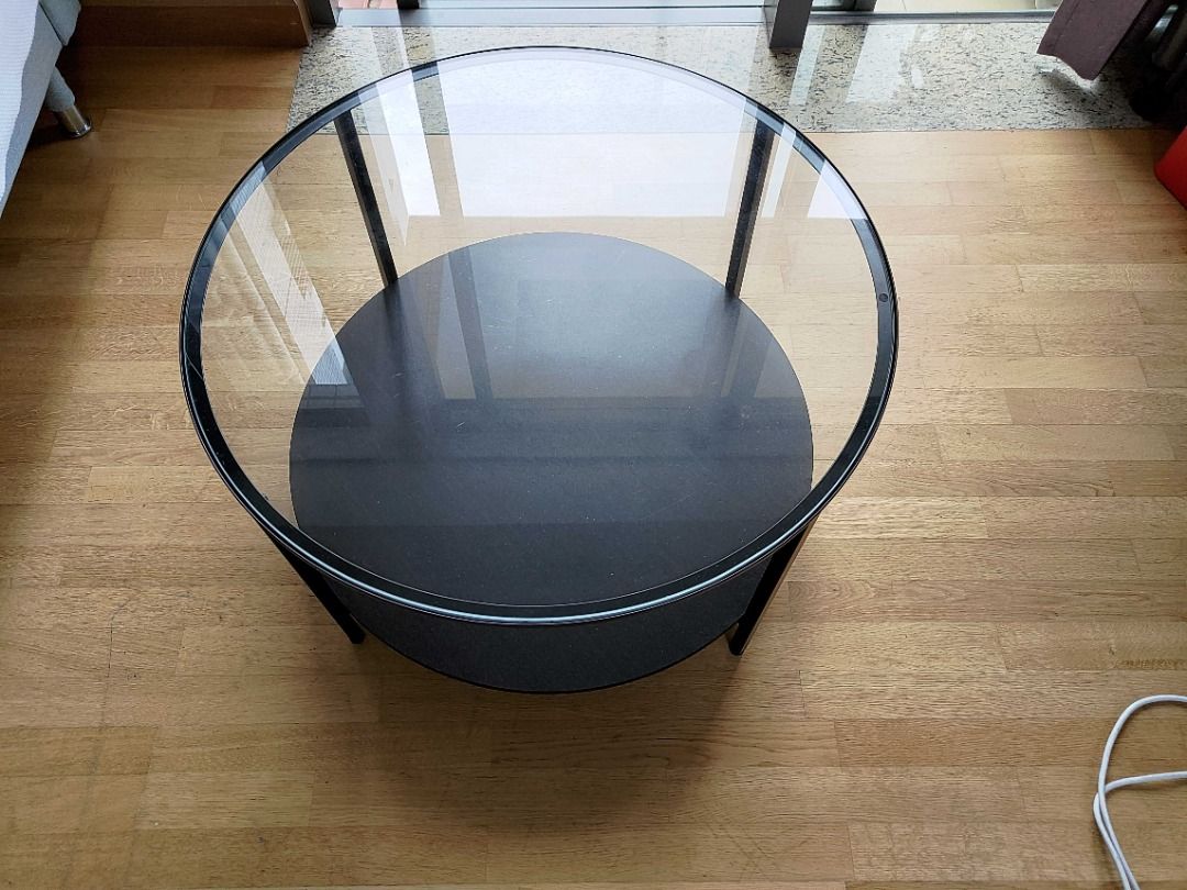 Ikea Round Coffee Table Vittsjo, 傢俬＆家居, 傢俬, 桌子 Carousell