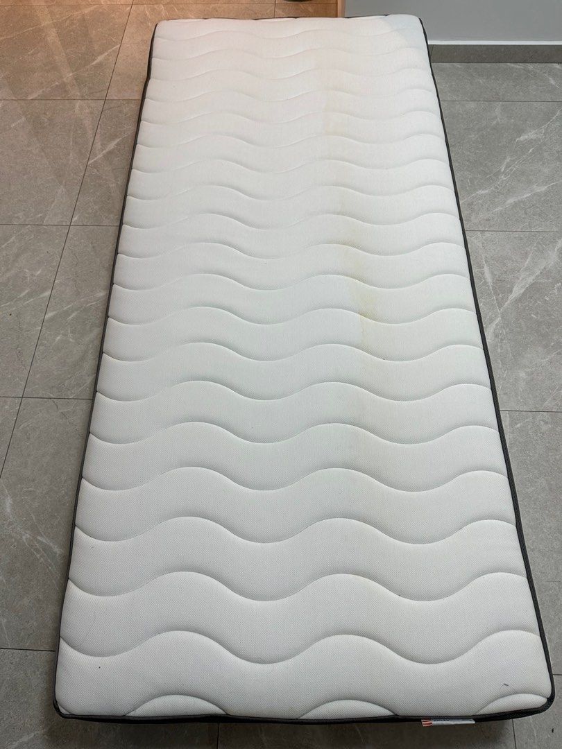 IKEA Single Mattress with protector, Furniture & Home Living, Furniture