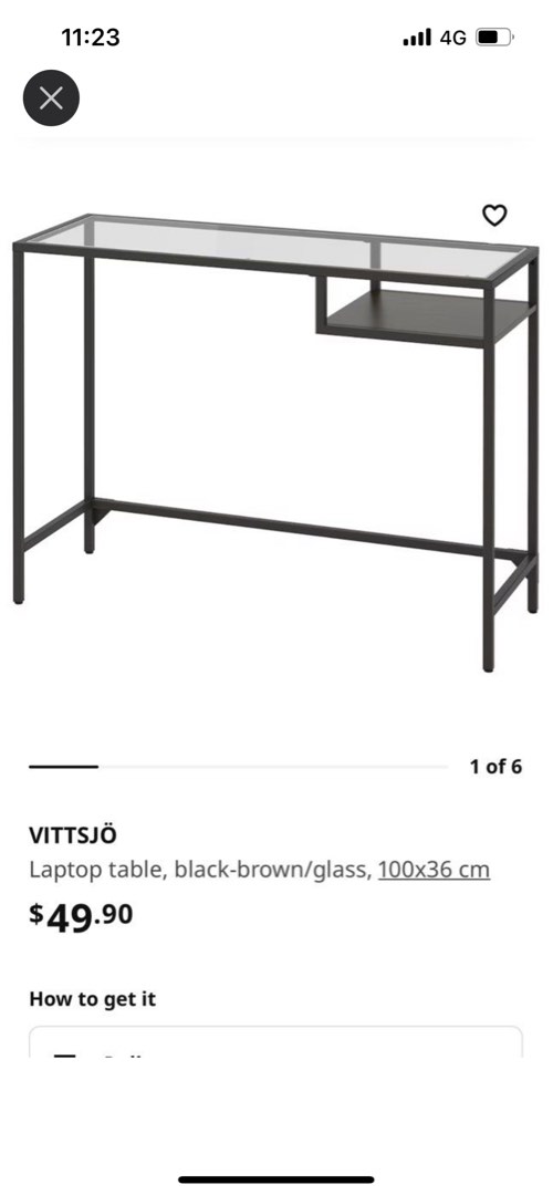 IKEA Vittsjo table, Furniture & Home Living, Furniture, Tables & Sets