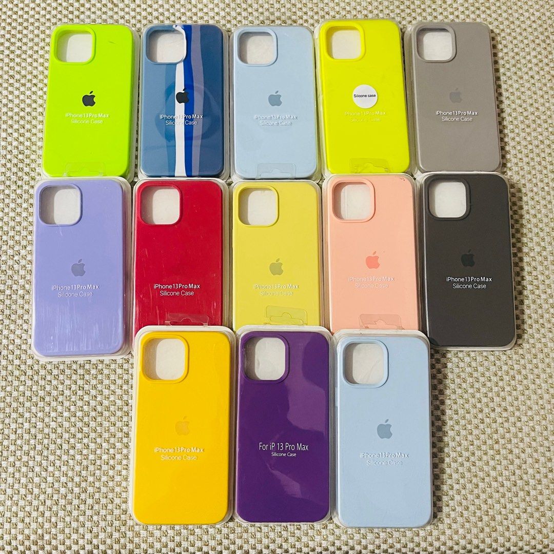 Iphone 13 Pro Max Silicone Case (Category: Cases & Sleeves) located in Mandaluyong City. Submitted by co.case (Listing ID 1225969010, Image 1). Description: ₱180 each.