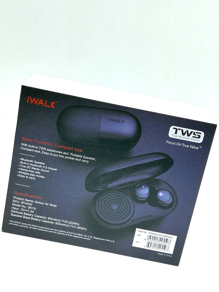iWALK 2in1 True Wireless Stereo Earbuds Speaker Amour Air Shell