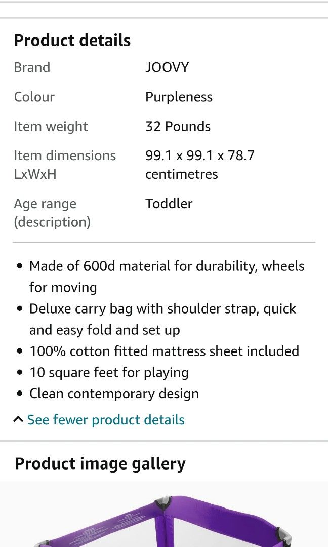 Joovy cheap room2 dimensions