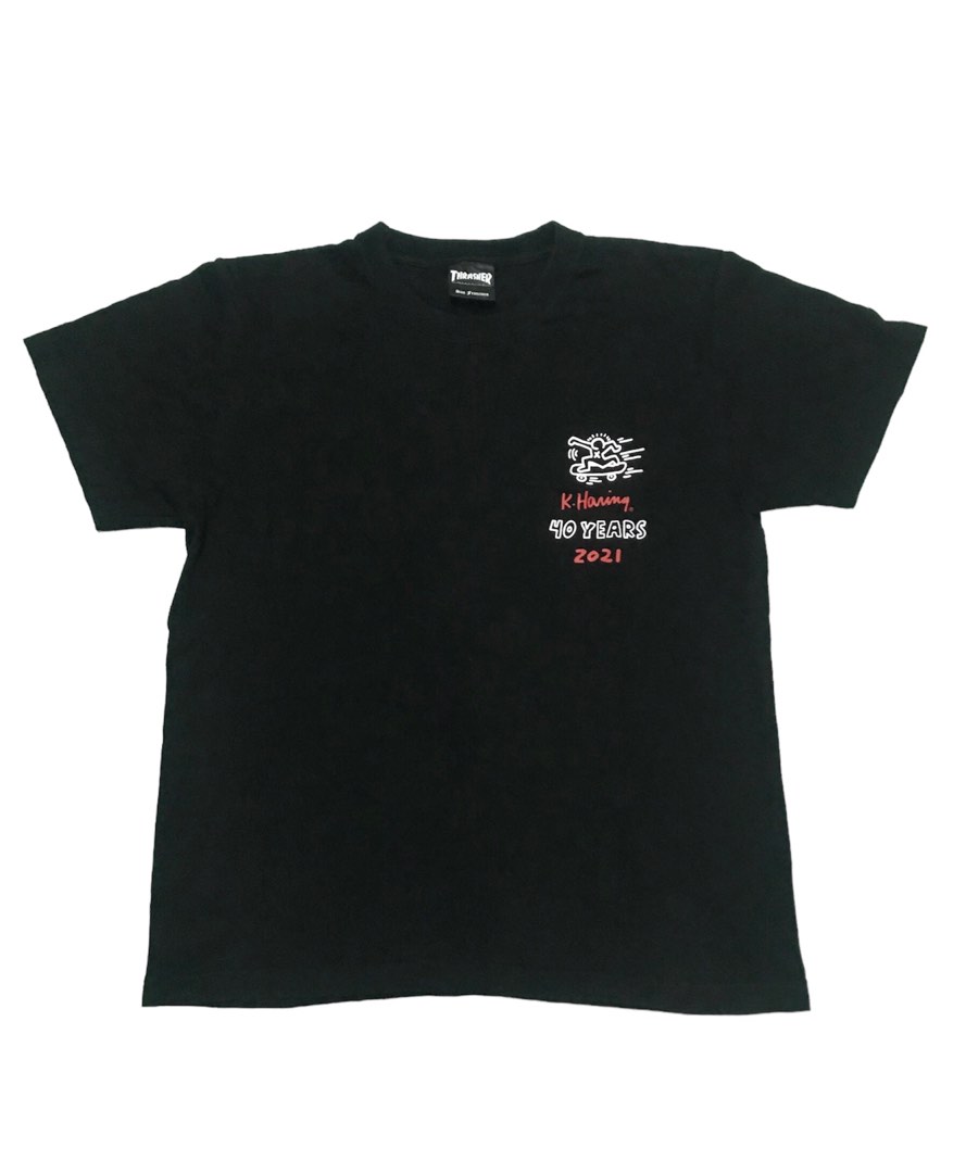 Keith Haring x Thrasher 40 Years T shirt, Men's Fashion, Tops & Sets