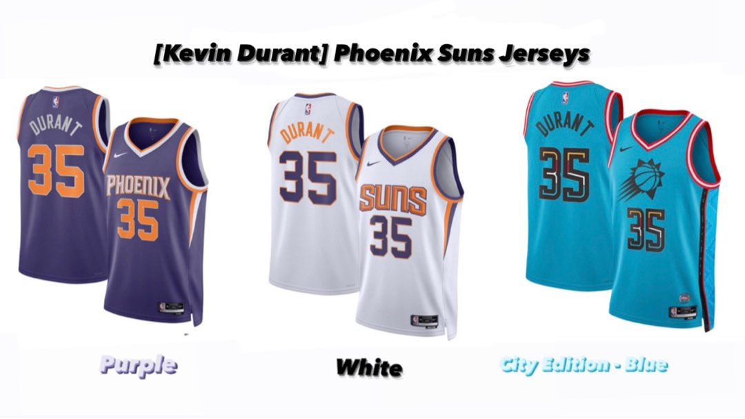 Kevin Durant Suns jersey  How to get Suns jerseys, t-shirts