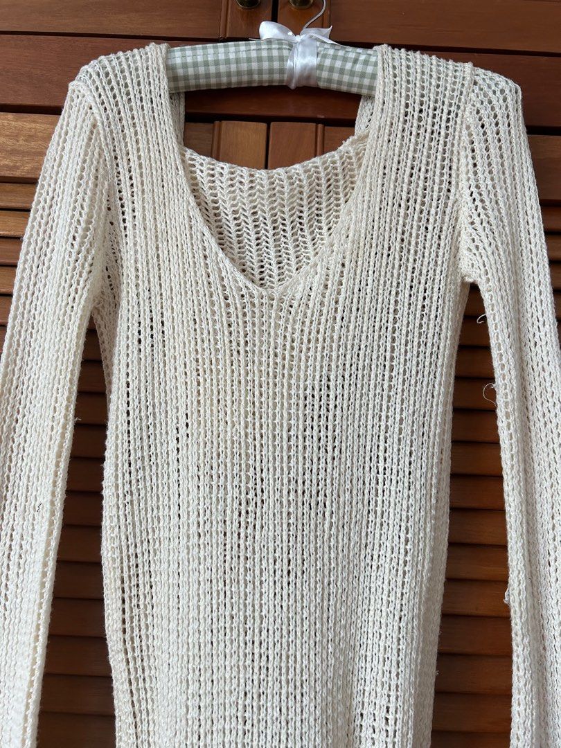 Knitted y2k sparkly sweater Women s Fashion Coats Jackets and