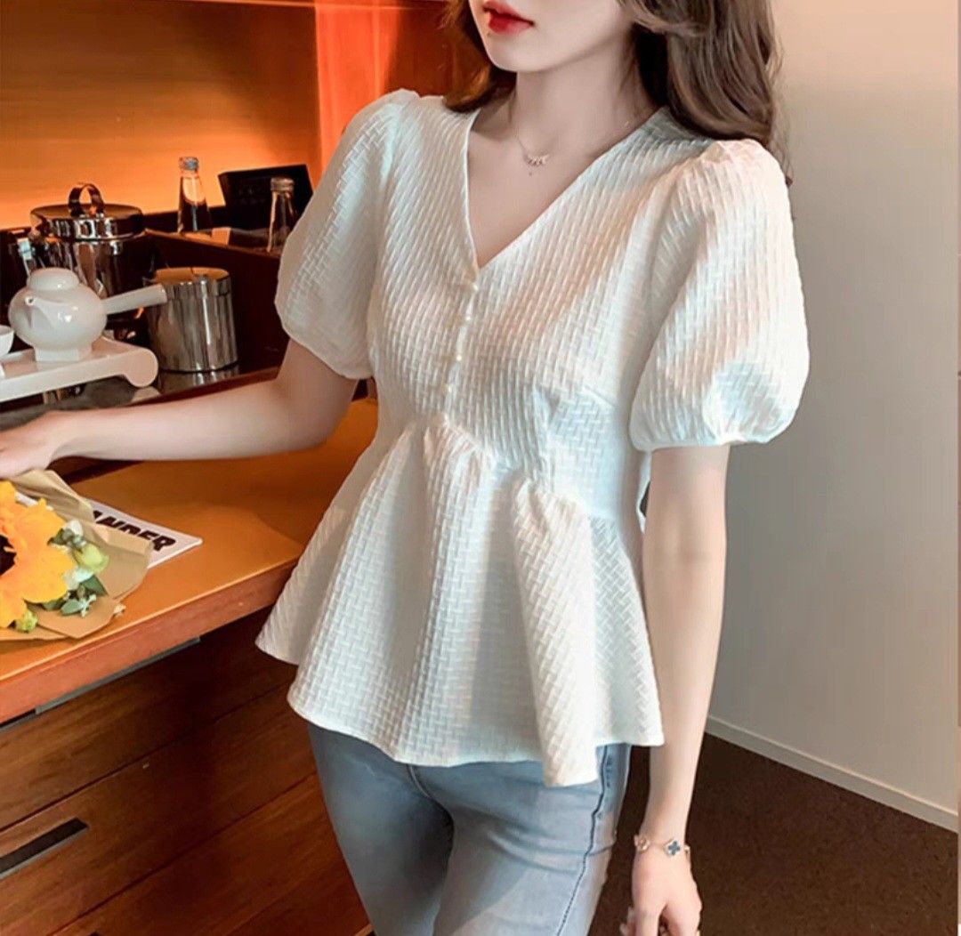 Korean fashion blouse deals