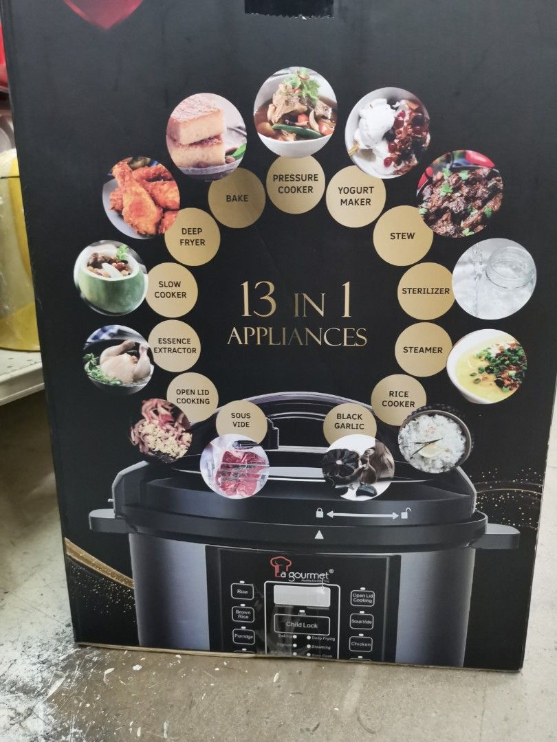 LA GOURMET Electric Pressure Cooker, TV & Home Appliances, Kitchen
