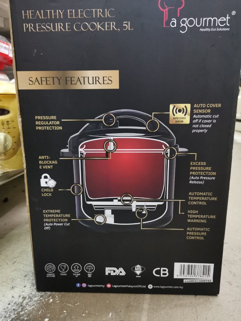 LA GOURMET Electric Pressure Cooker, TV & Home Appliances, Kitchen