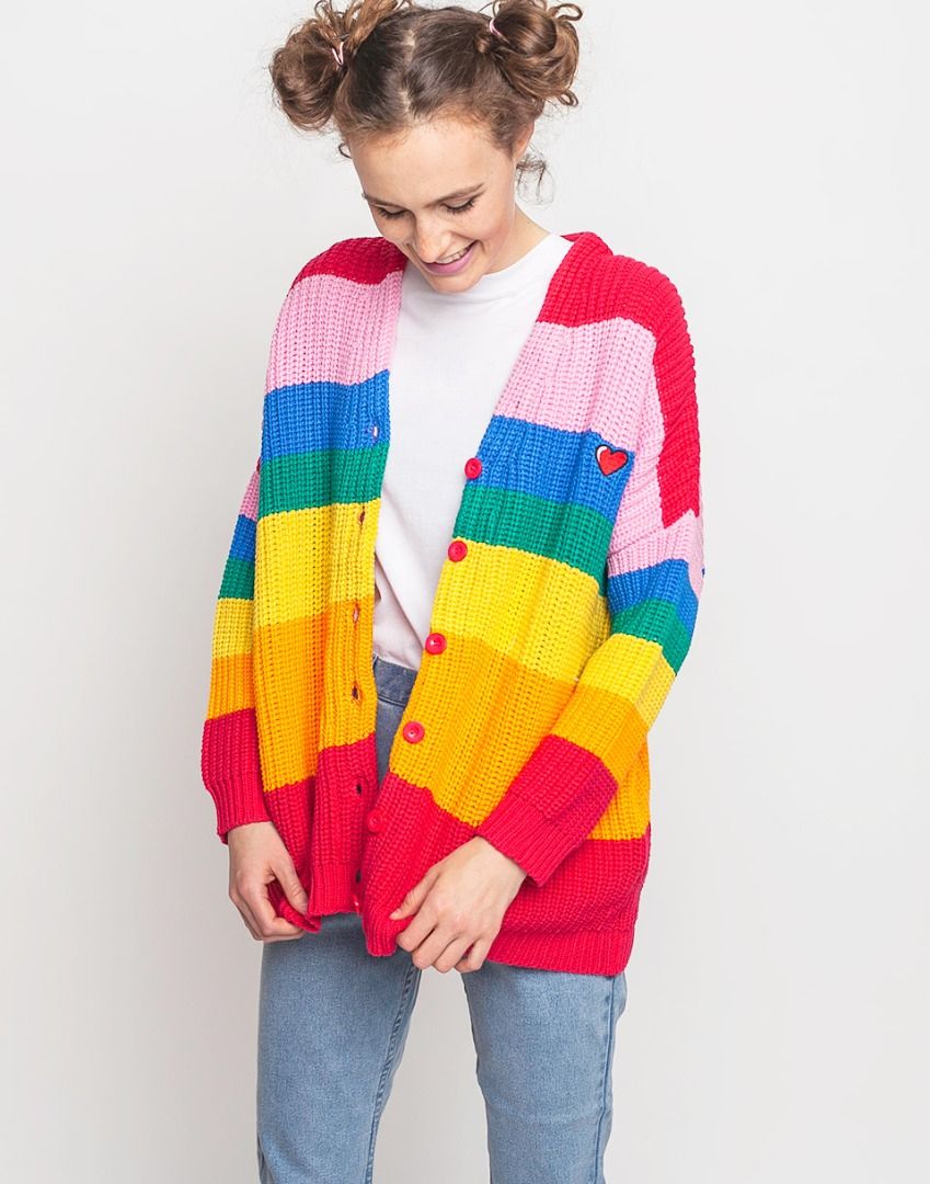 Boring Rainbow Oversized Cardigan