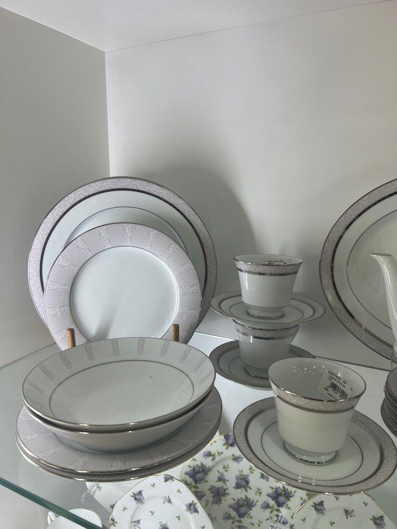 Legendary by NORITAKE damask platinum 4284 sri lanka dinner set 40pc