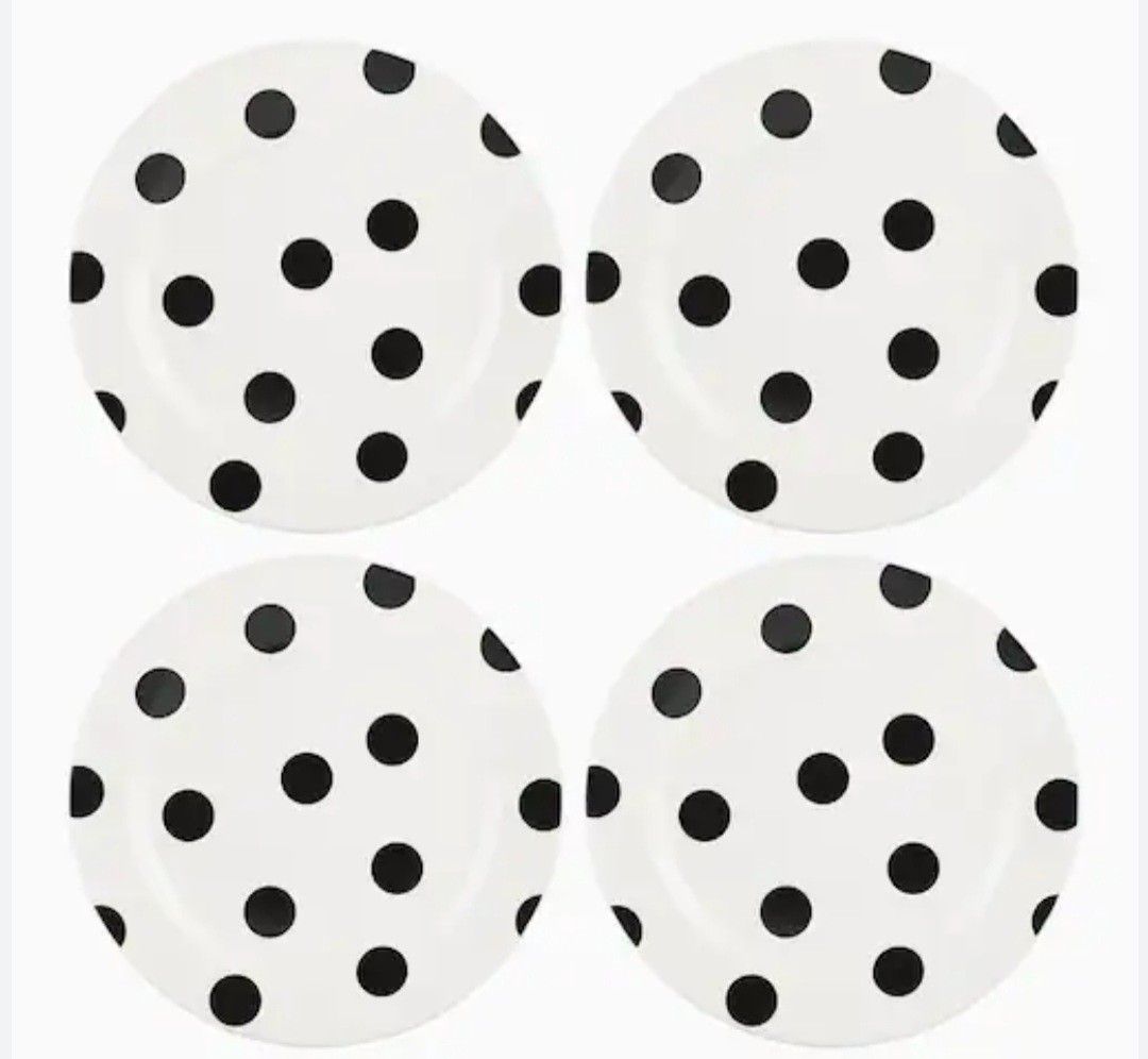 Lenox Kate Spade Deco Dot Accent Plates (set of 4pcs), Furniture
