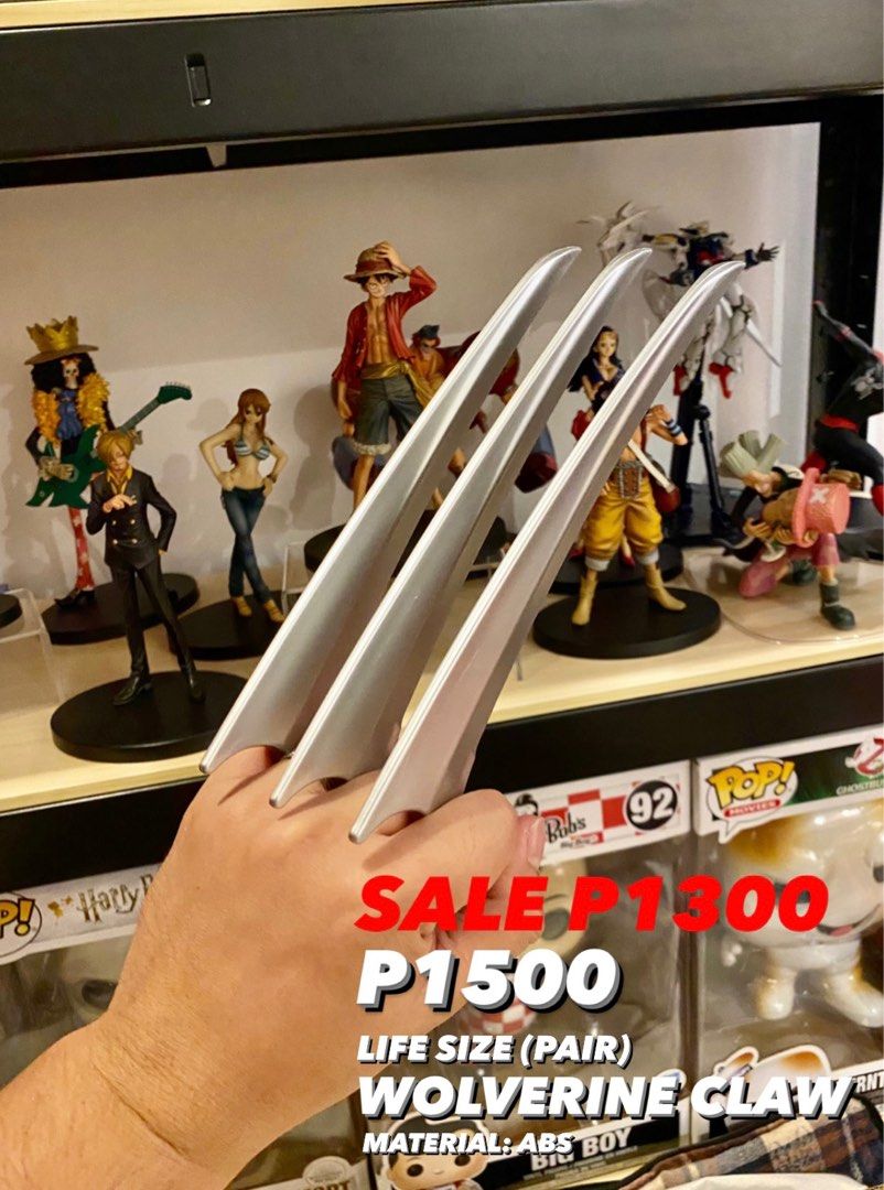 LIFE-SIZE WOLVERINE CLAW (HARD PLASTIC) (Category: Figurines & Statues) located in Makati City. Submitted by richardknows (Listing ID 1226095114, Image 1). Description: LIFE-SIZE WOLVERINE CLAW REPLICA 1:1 SCALE ABS MATERIAL/ HARD PLASTIC SAN PEDRO LAGUNA.
