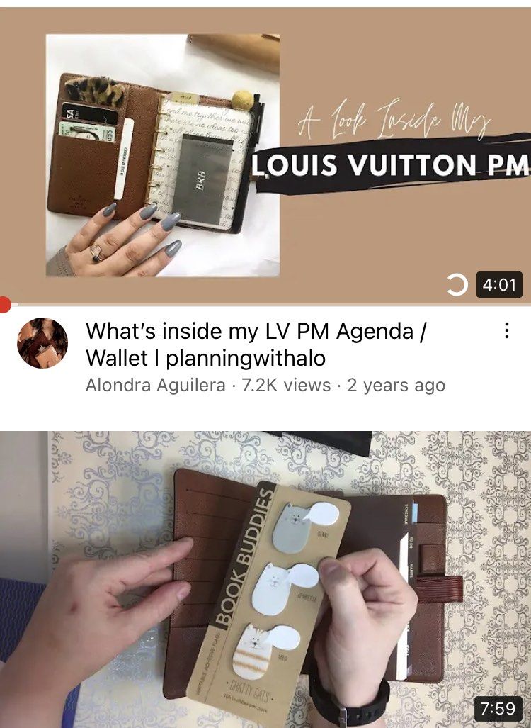 What's inside my LV PM Agenda / Wallet l planningwithalo 