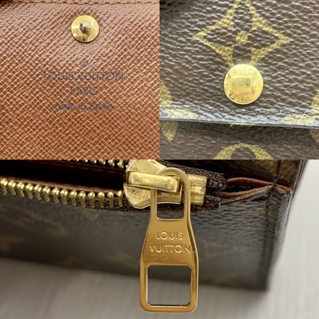 Louis Vuitton Portefeuille Anais M60402 Monogram Canvas Compact Wallet Brown