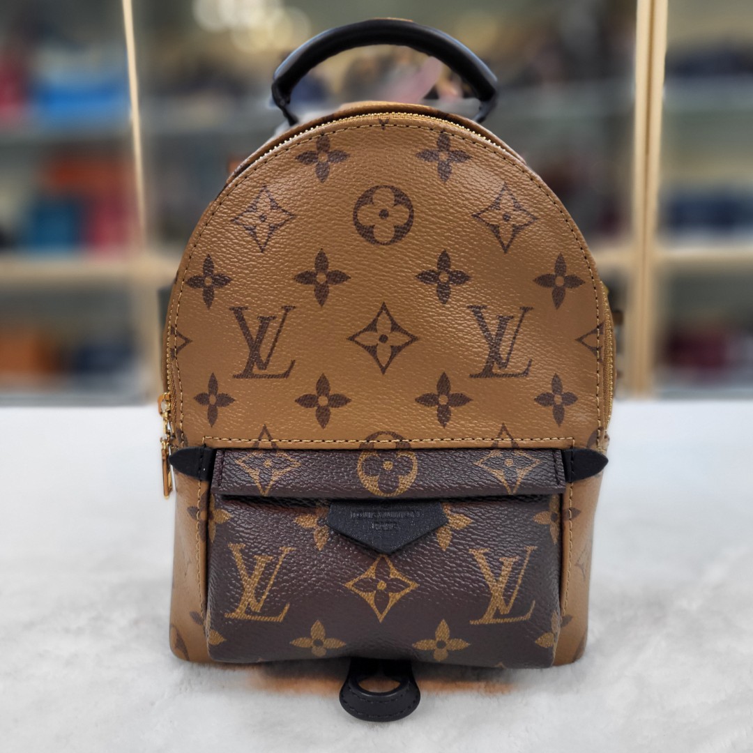 LNIB LV Mini Palm Spring Backpack Monogram Canvas GHW, Luxury, Bags &  Wallets on Carousell