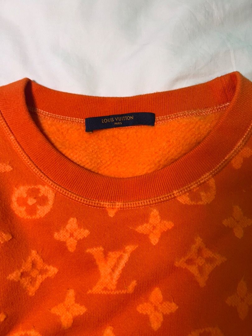 Louis Vuitton Orange Sweater, Men's Fashion, Coats, Jackets and Outerwear  on Carousell