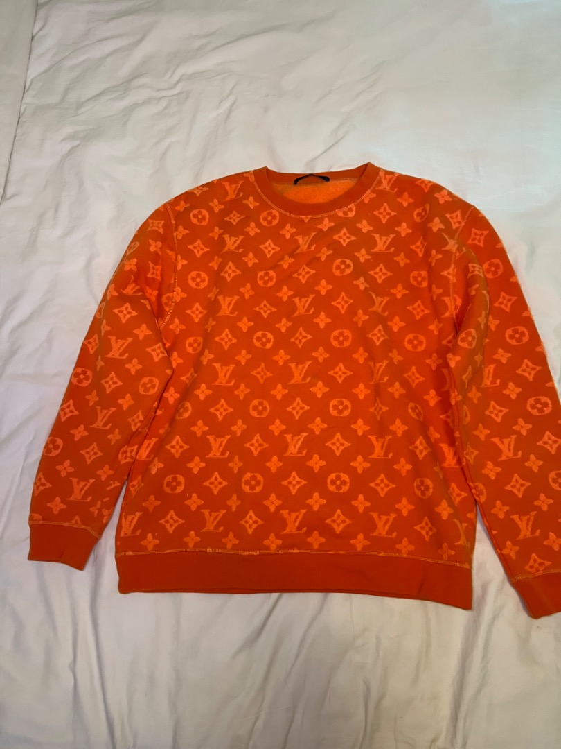 vuitton orange monogram sweatshirt