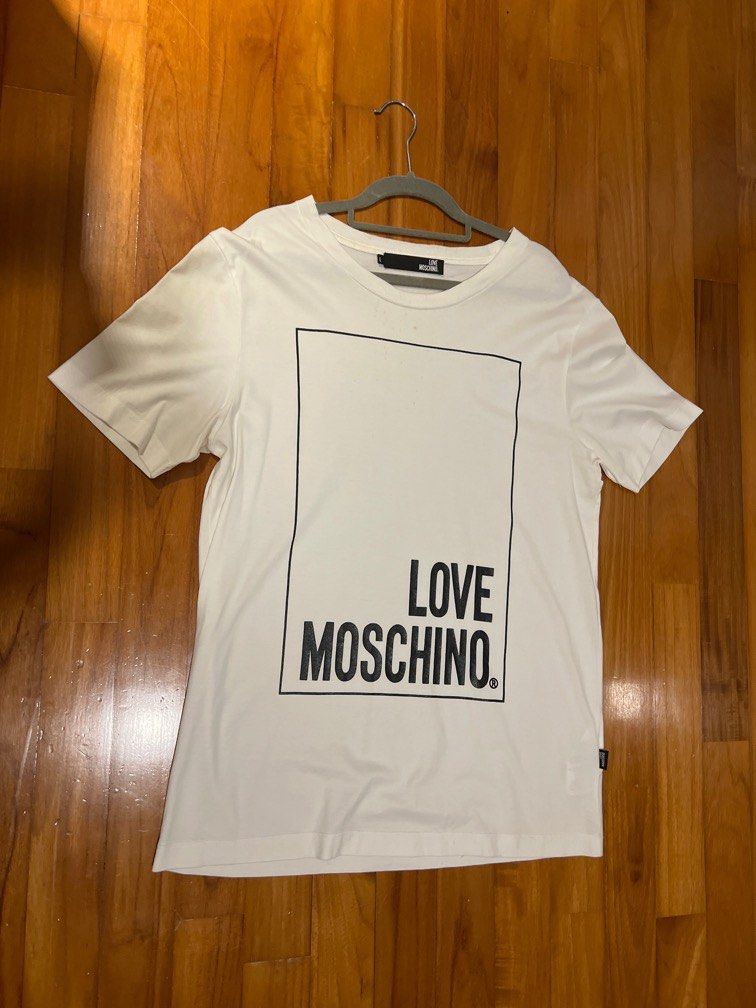 Love Moschino White Cotton T Shirt