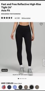 Lululemon Fast and Free Reflective High-Rise Tight 24"  Asia Fit - Size XS