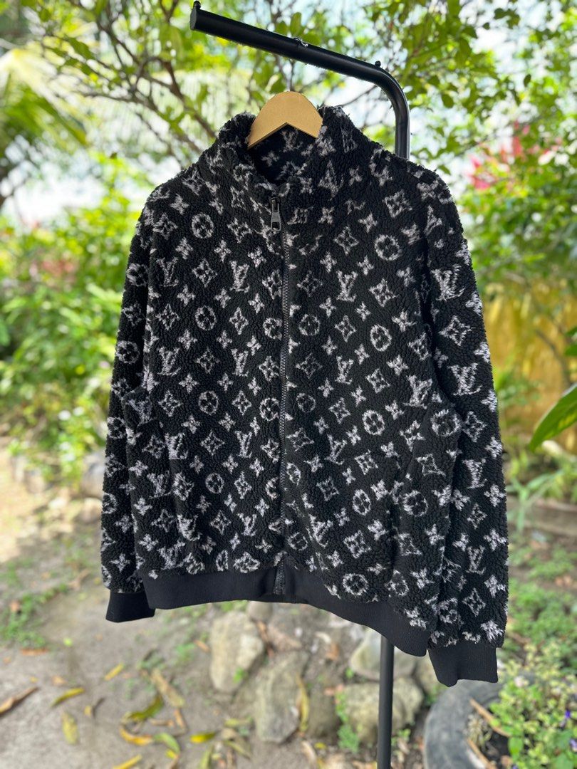 LV Monogram Teddy Jacquard Fleece ZIP, Men's Fashion, Activewear