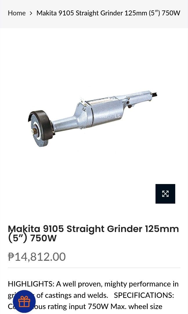 Makita 9105 Straight Grinder, Commercial & Industrial, Construction