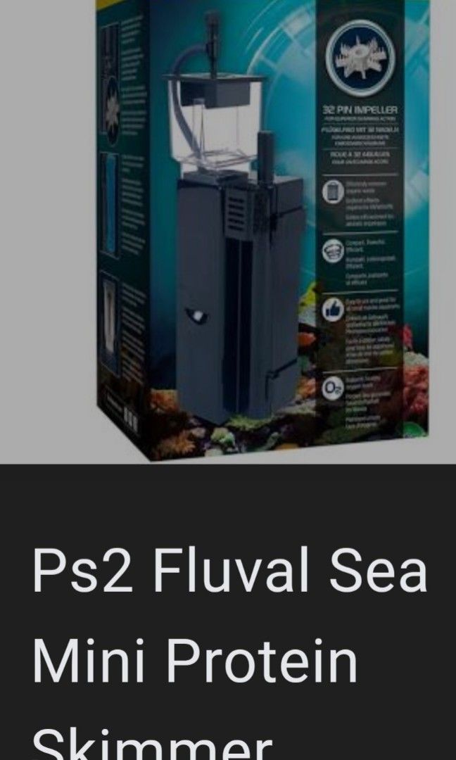 Marine fish tank 2ft Fluval Evo 52l + matching Skimmer, Pet Supplies