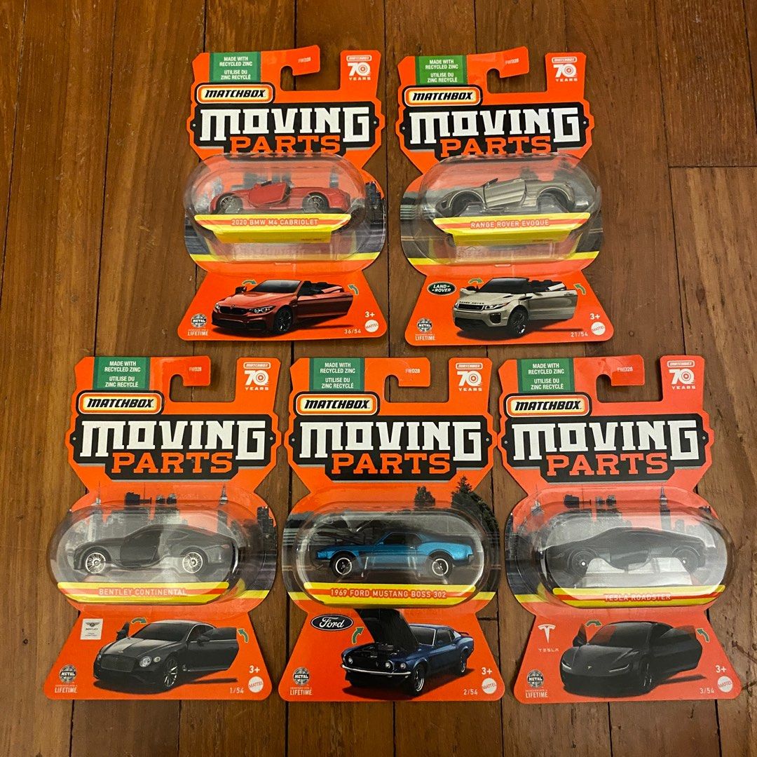 matchbox moving parts 2023 Case A BMW M4 Cabriolet Range rover evoque