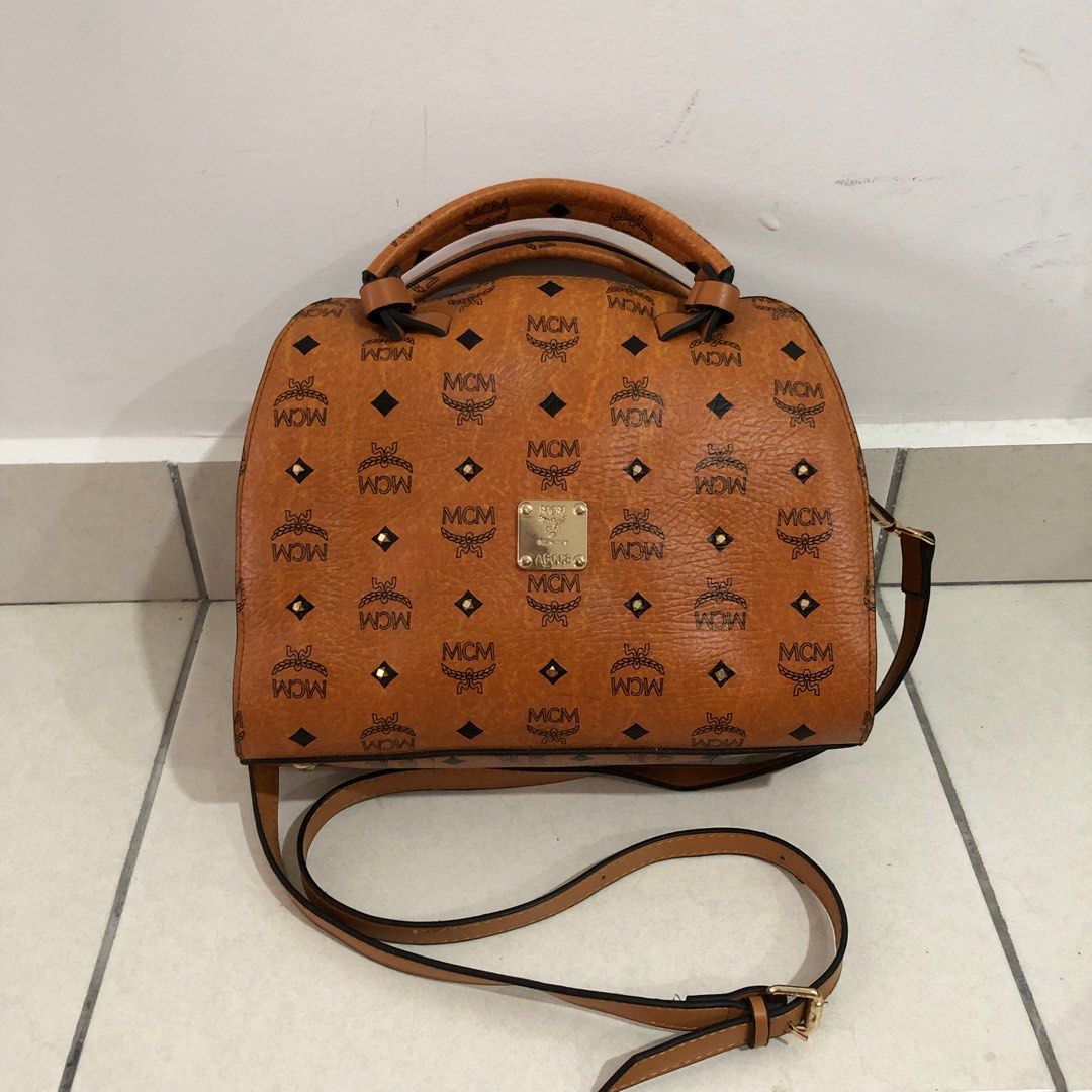 Mcm Two Way Bag, Luxury, Bags & Wallets On Carousell