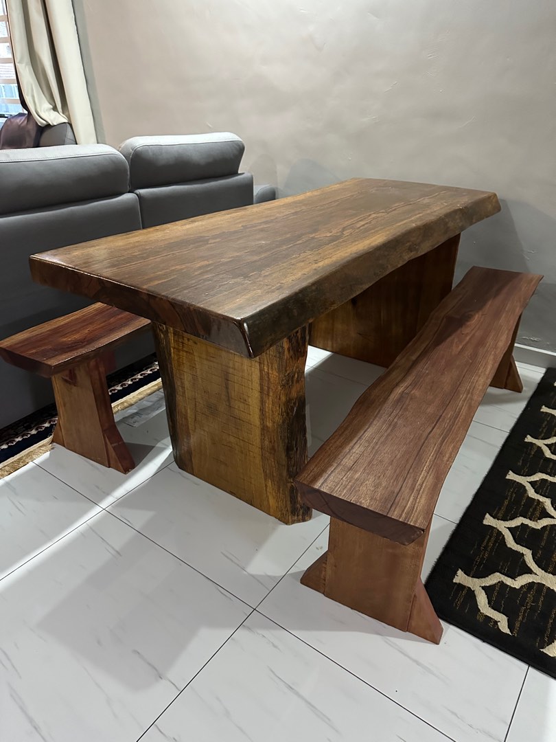 Meja kayu padat, Furniture & Home Living, Furniture, Other Home