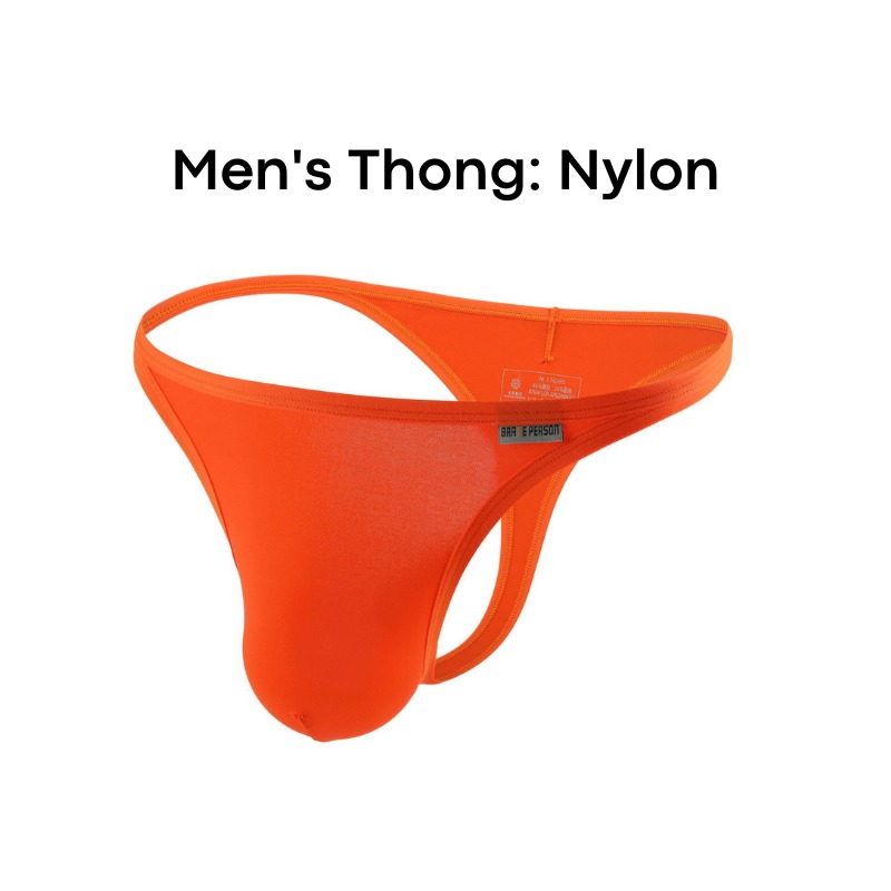 Men's Thong Highback Nylon Underwear (Brave Person 1183), Men's