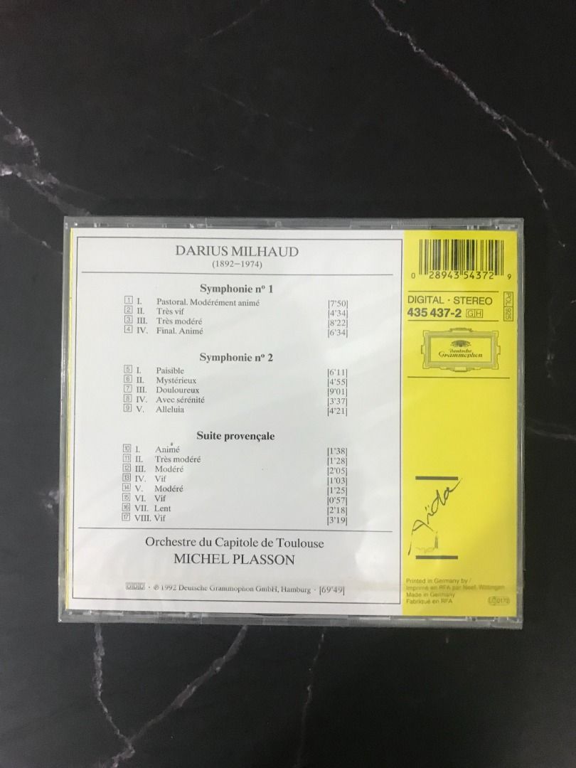 Milhaud Symphonien Nr. 1 & 2 . Suite Provencale Michel Plasson