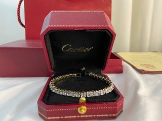 Moissanite diamond Tennis bracelet 18k gold plated