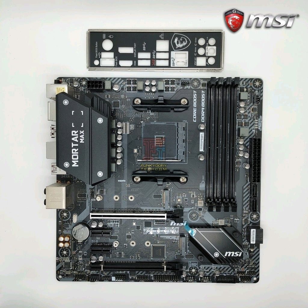 MSI B450M MORTAR MAX Micro ATX AM4 Motherboard include I/O shield ...