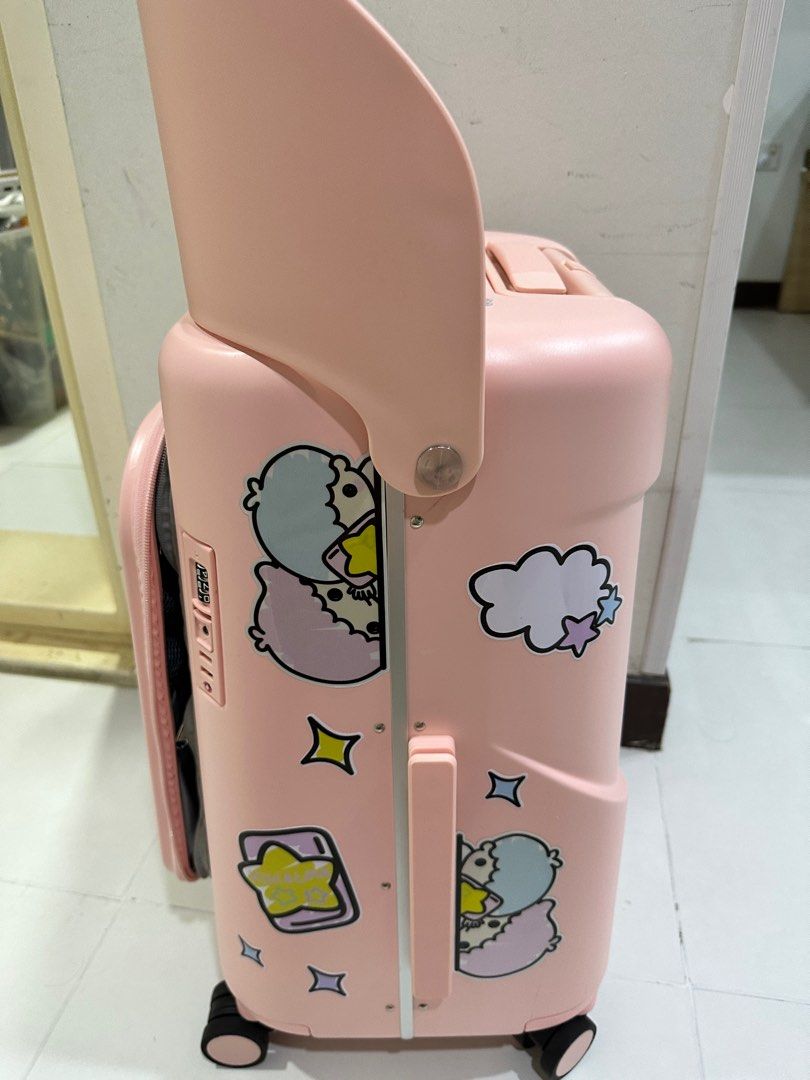 Multi carry luggage 20inch pink child seat air travel, Babies & Kids, Going Out, Other Babies