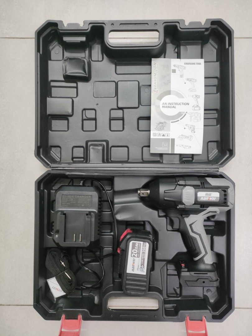 Nanwei Impact Wrench 600Nm Cordless Drill Furniture Home Living
