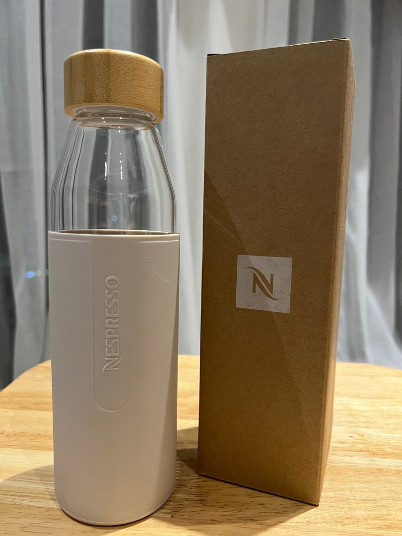 Nespresso Glass Water Bottle 500ml (Limited Edition), Furniture & Home
