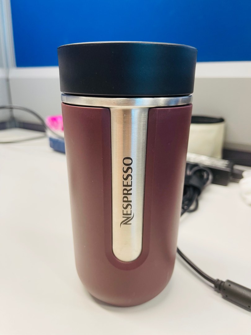 Nespresso Nomad Travel Mug Medium 13.5 OZ Burgundy/Raspberry