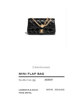 CHANEL Classic Mini Square Flap Bag in 21P Gold Lambskin