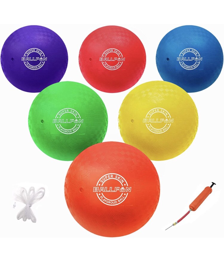 New Dodgeballs Playground Balls 8.5inch, BALLFUN Dodge Ball Set for