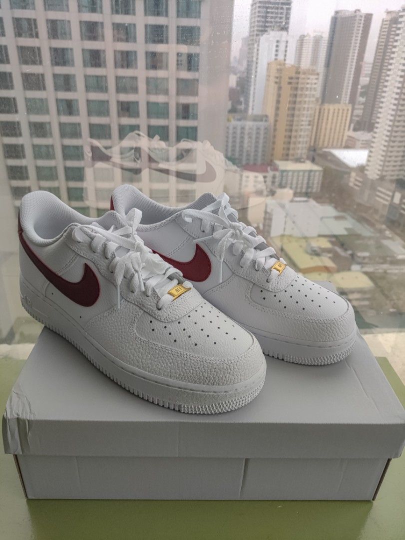 white air force 1 with red