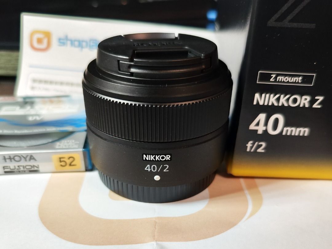 Nikon Z 40 40mm F2 港行有保連Hoya UV濾鏡, 攝影器材, 鏡頭及裝備