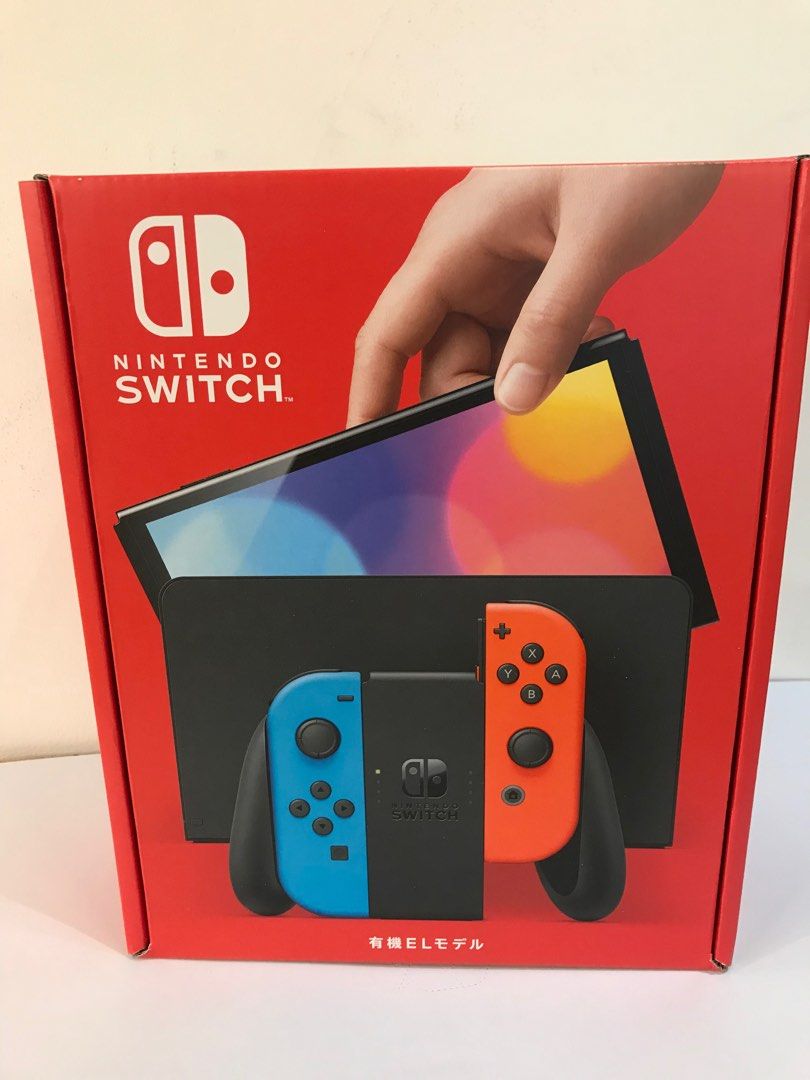 Nintendo Switch OLED 64GB - Neon 色(全新未開封日本版), 電子遊戲