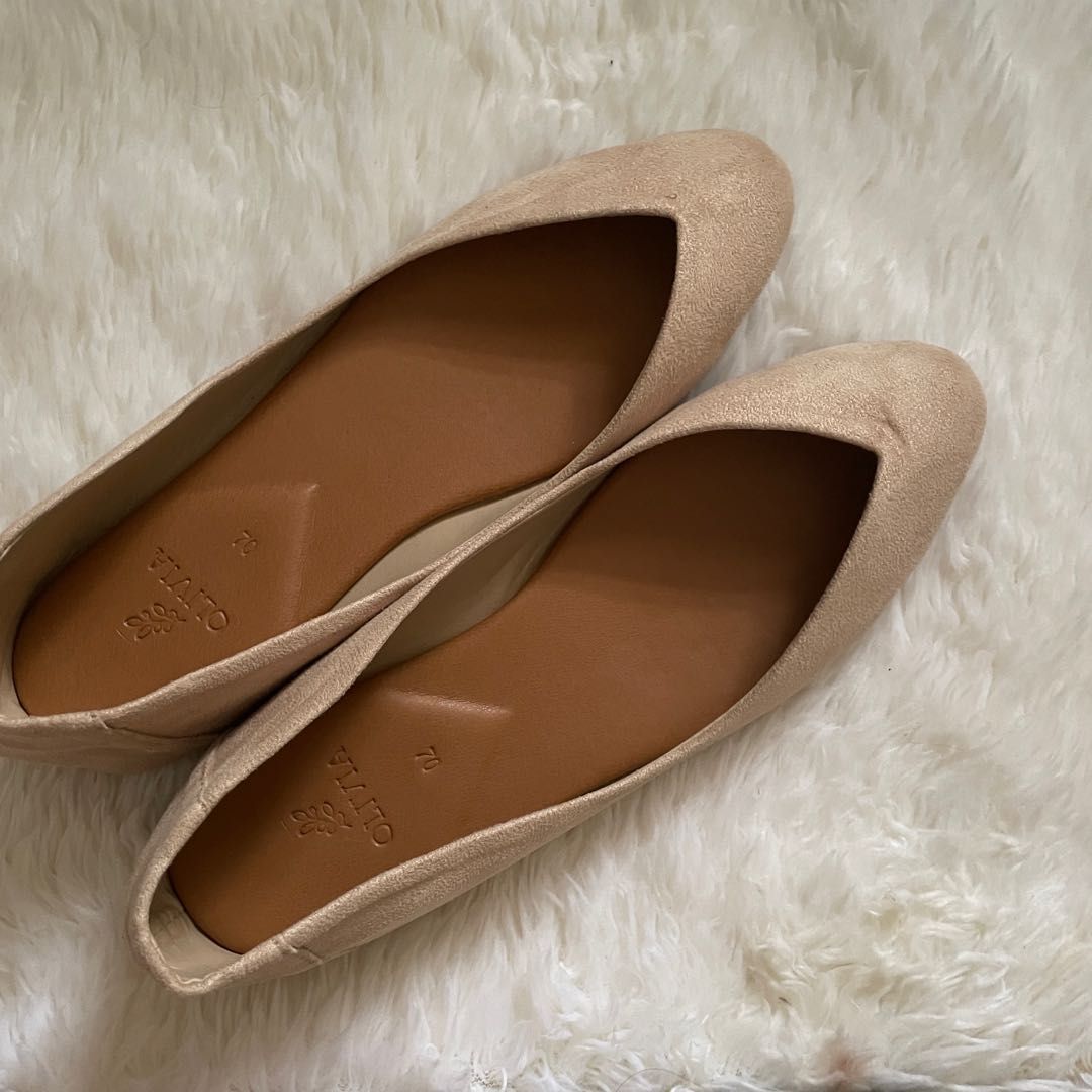 Olivia Mnl Beige Ballet Flats, Women's Fashion, Footwear, Flats