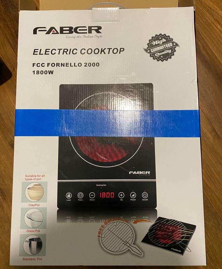 ORIGINAL FABER, ELECTRIC STOVE 1800W, TV & Home Appliances, Kitchen