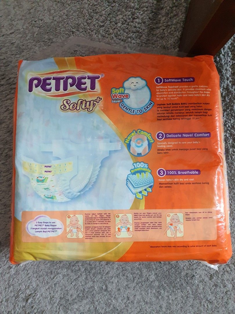 Petpet baby diaper for NB, Babies & Kids, Bathing & Changing, Diapers